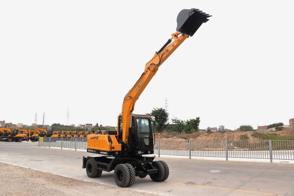 Industrial Wheel Excavator Electric Control Wheel Digger JinGong Wheeled Excavators JGM9075LN-10